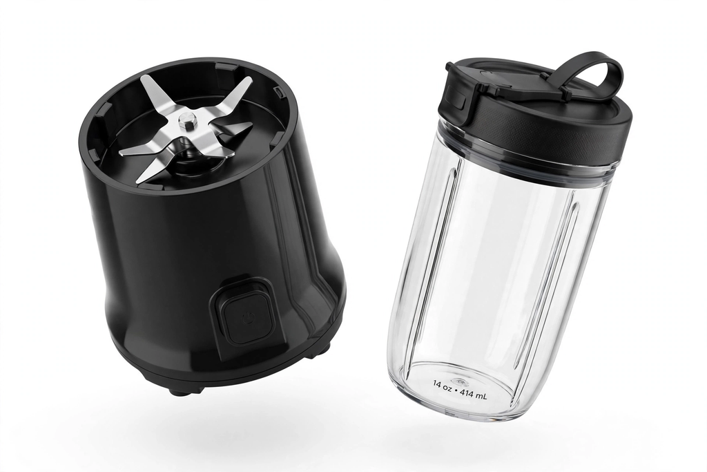 14 oz Personal Blender for Smoothies & Juice – Stainless Steel Blade, Leak-Proof Travel Lid