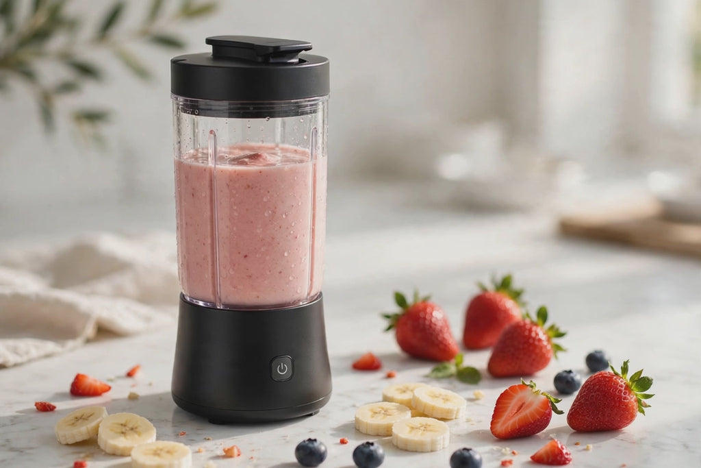 14 oz Personal Blender for Smoothies & Juice – Stainless Steel Blade, Leak-Proof Travel Lid