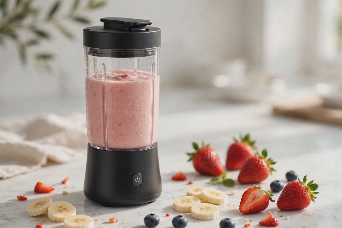 14 oz Personal Blender for Smoothies & Juice – Stainless Steel Blade, Leak-Proof Travel Lid