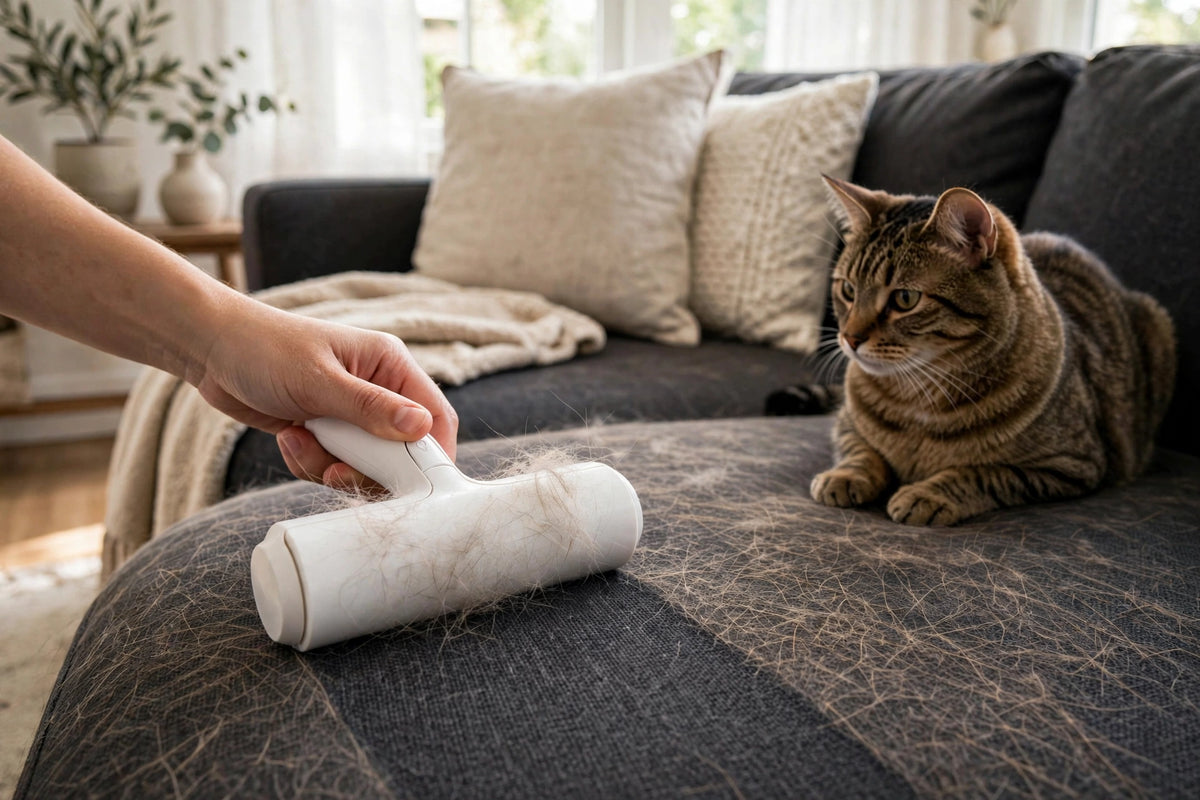 Reusable Pet Hair Remover Roller — Couch, Sheets, Rugs & Car